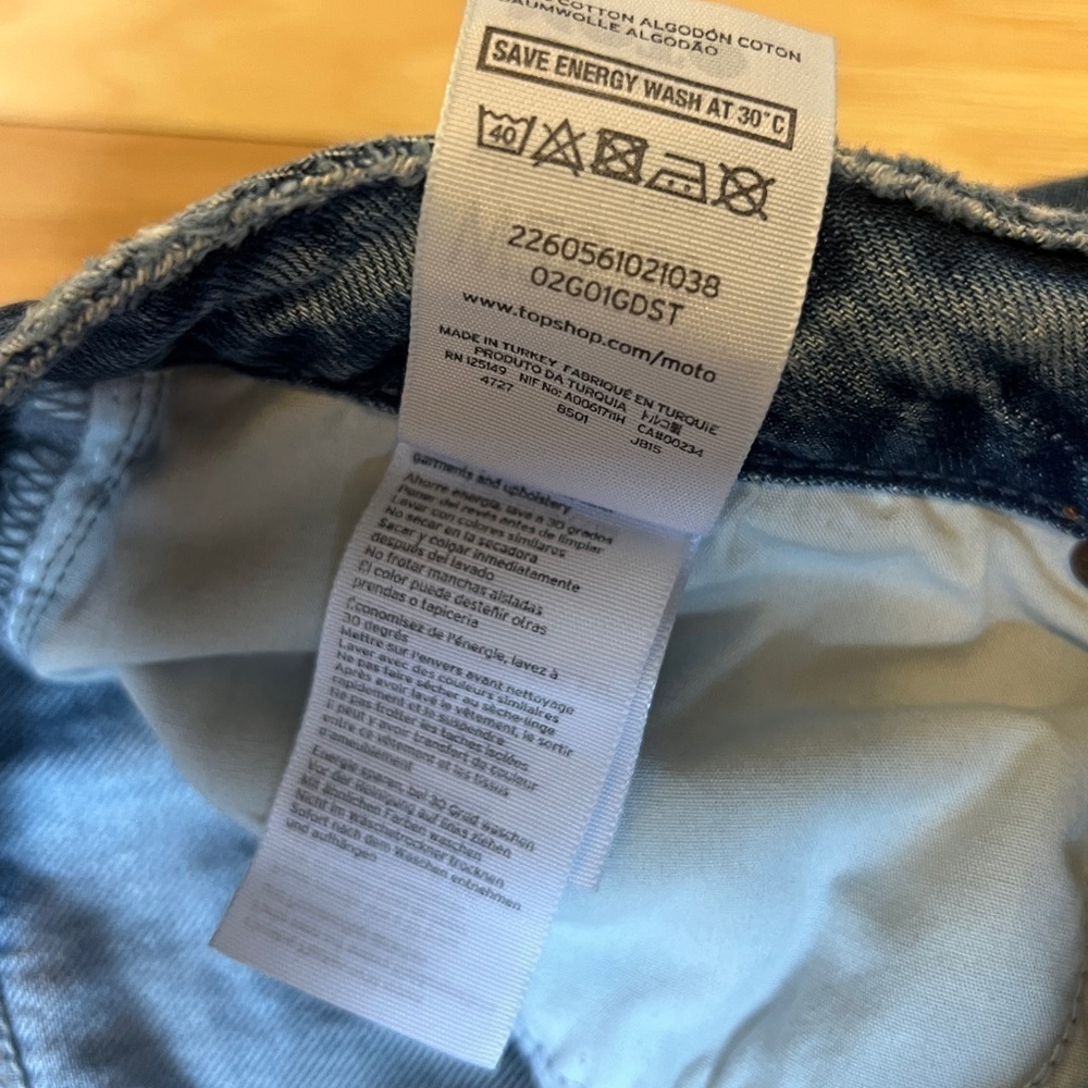 Topshop Moto Hayden Denim Boyfriend Relaxed Jeans Women’s 26x30 - Picture 7 of 11